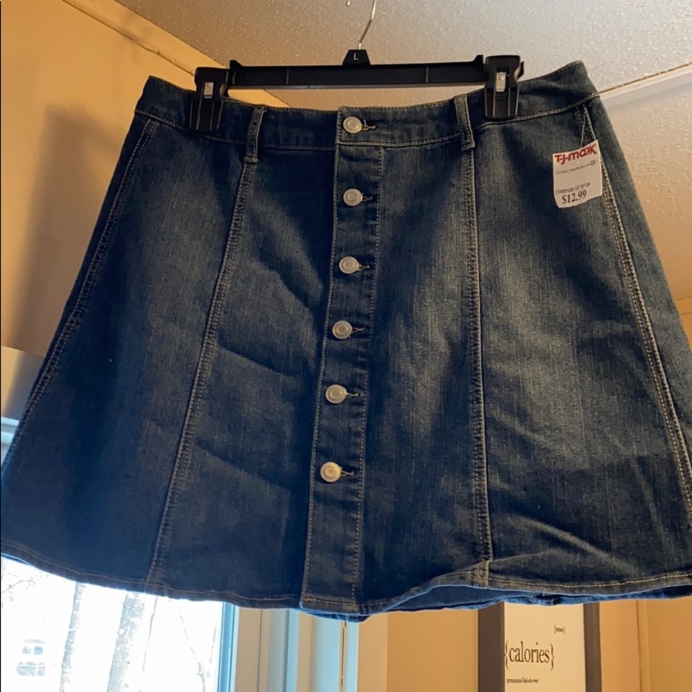 size 14 jean mini skirt
